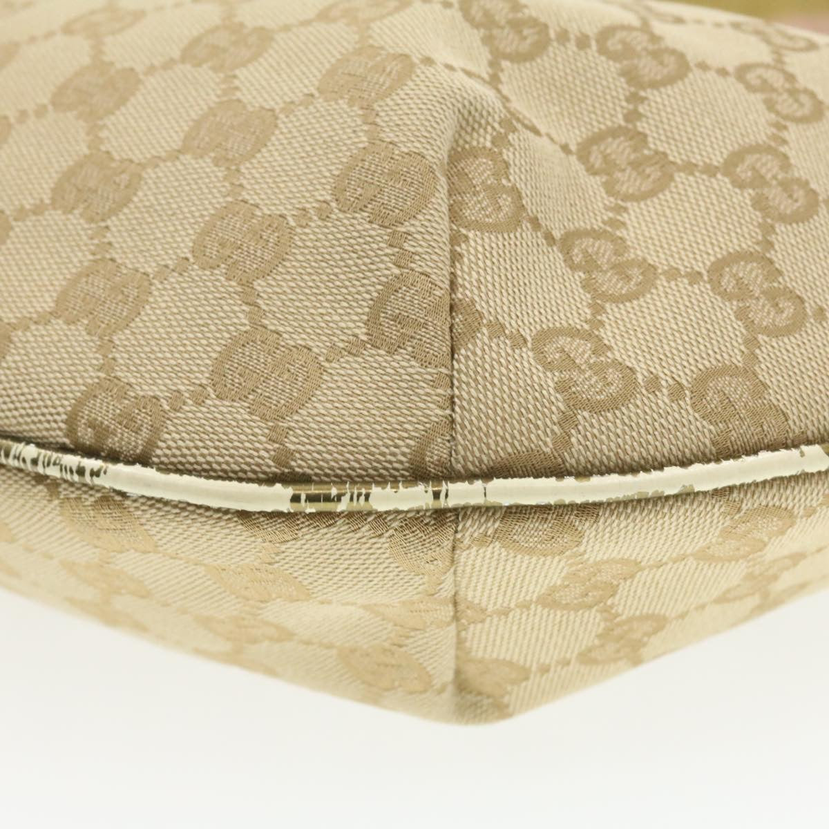 GUCCI Sherry Line GG Canvas Shoulder Bag Beige Pink Gold 181092 rd1354