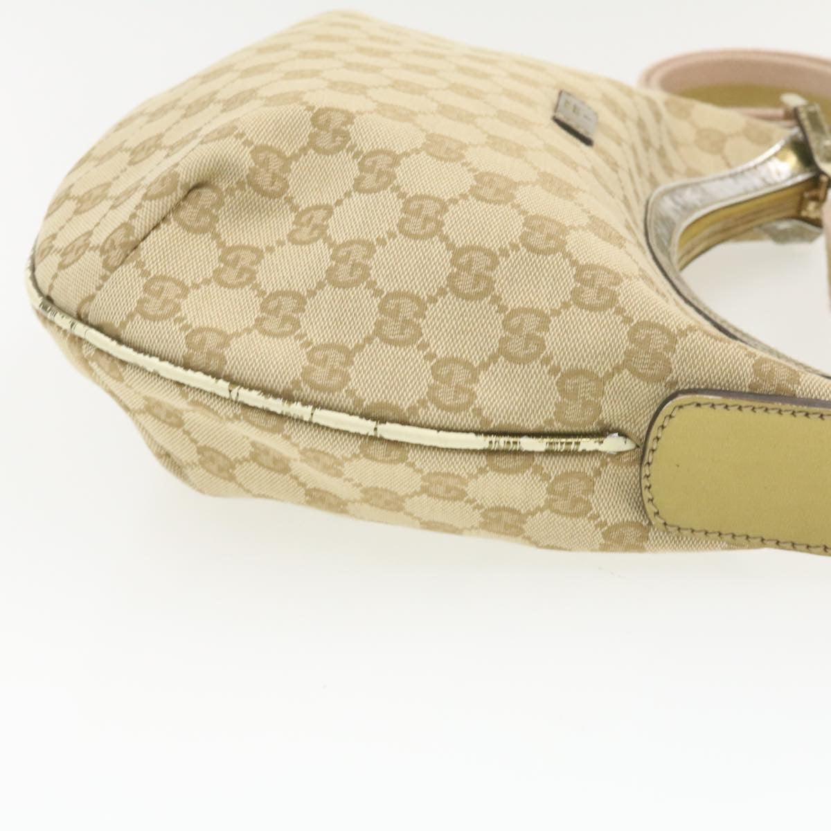 GUCCI Sherry Line GG Canvas Shoulder Bag Beige Pink Gold 181092 rd1354