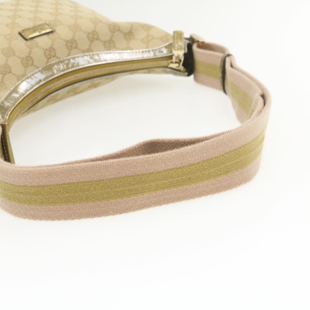 GUCCI Sherry Line GG Canvas Shoulder Bag Beige Pink Gold 181092 rd1354