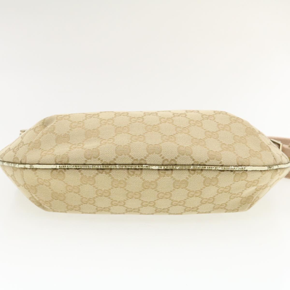 GUCCI Sherry Line GG Canvas Shoulder Bag Beige Pink Gold 181092 rd1354