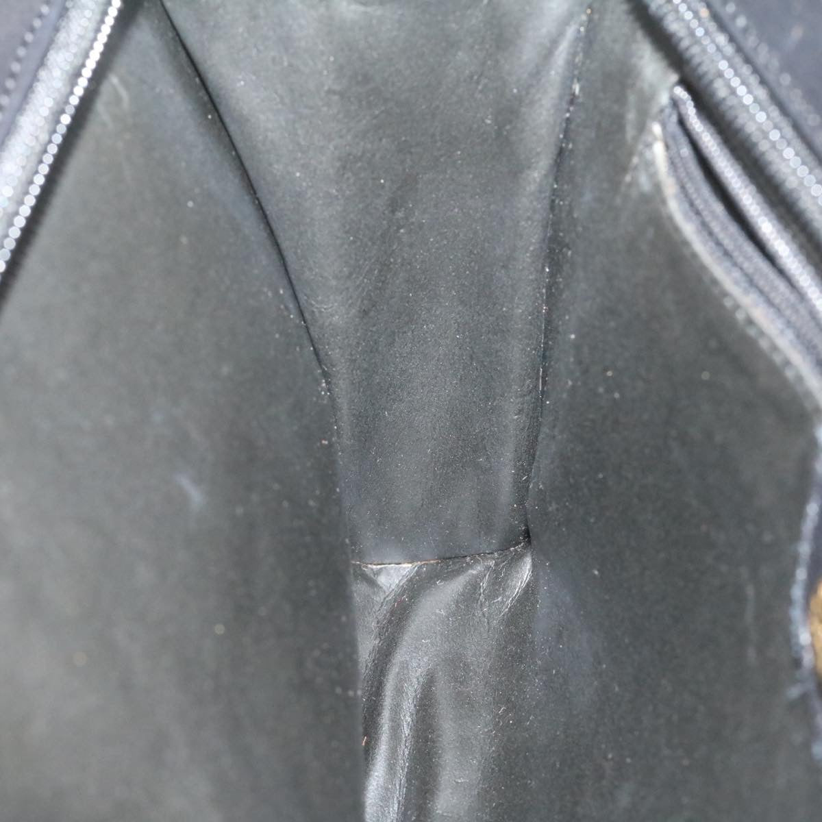 FENDI Clutch Shoulder Bag Leather 2Way Black rd1373