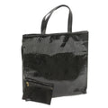 FENDI Tote Bag Coated Canvas Black rd1453