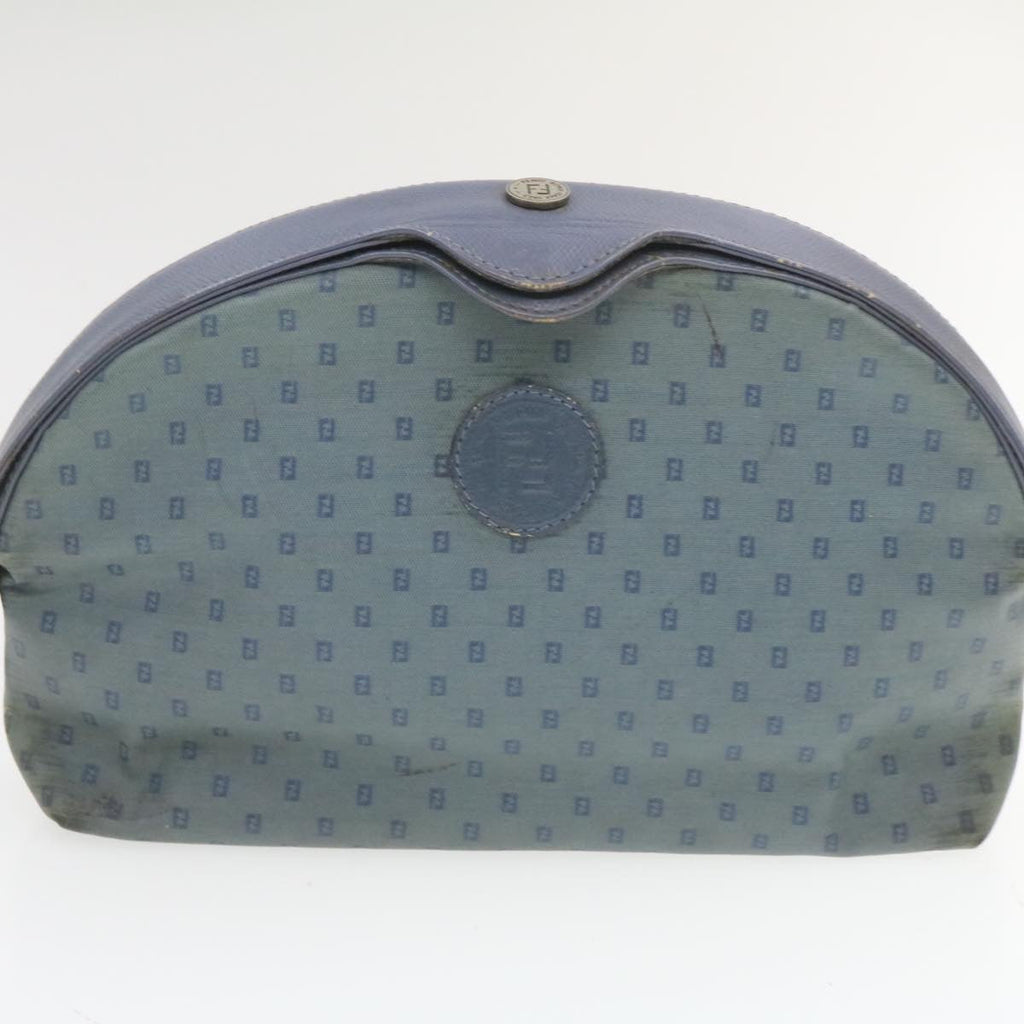 FENDI Clutch Bag Canvas 2Set Blue Black rd1490