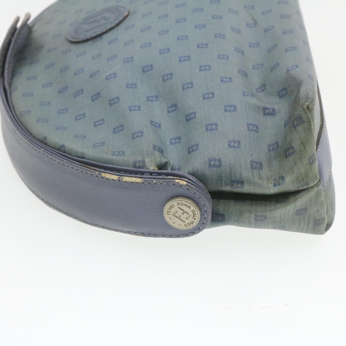 FENDI Clutch Bag Canvas 2Set Blue Black rd1490
