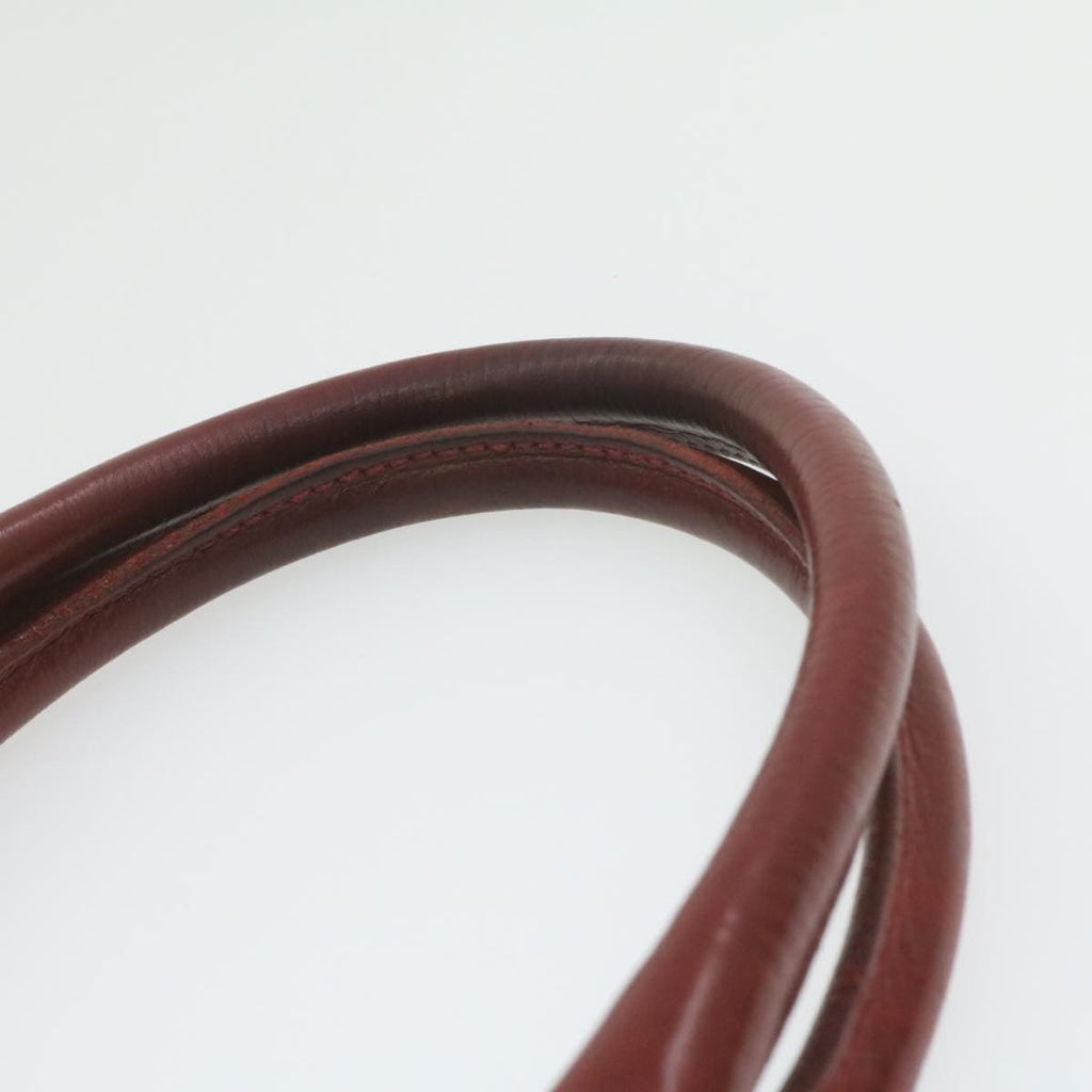 FENDI Du Jules Hand Bag Leather Red rd1809