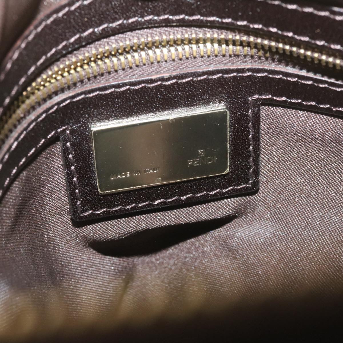 FENDI Suede Shoulder Bag Brown rd1906