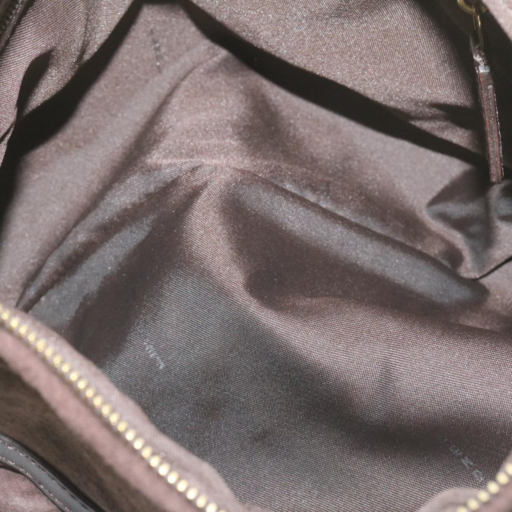 FENDI Suede Shoulder Bag Brown rd1906
