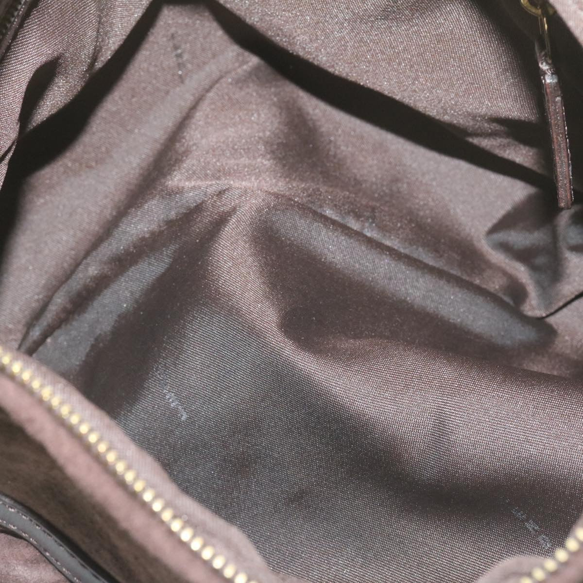 FENDI Suede Shoulder Bag Brown rd1906