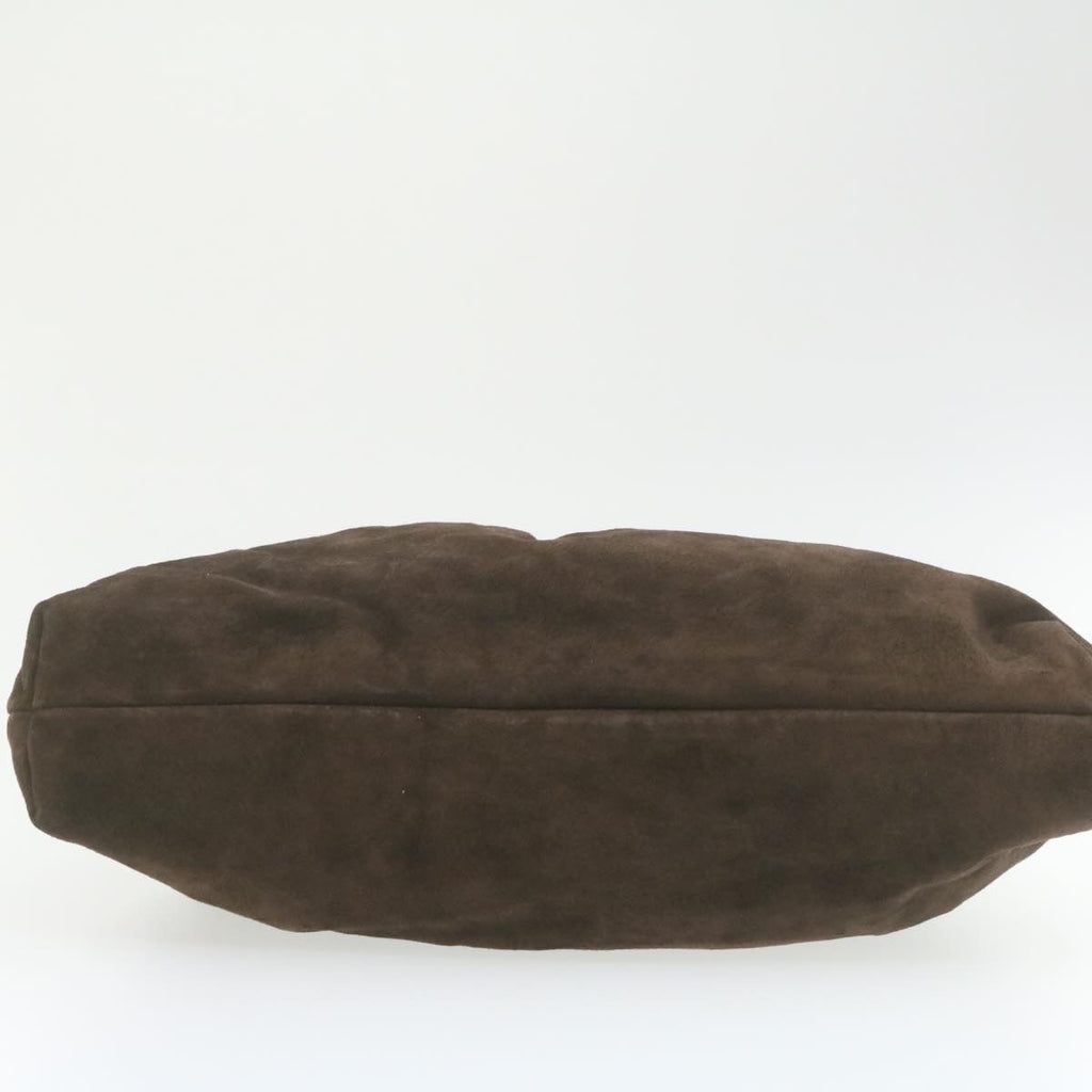 FENDI Suede Shoulder Bag Brown rd1906