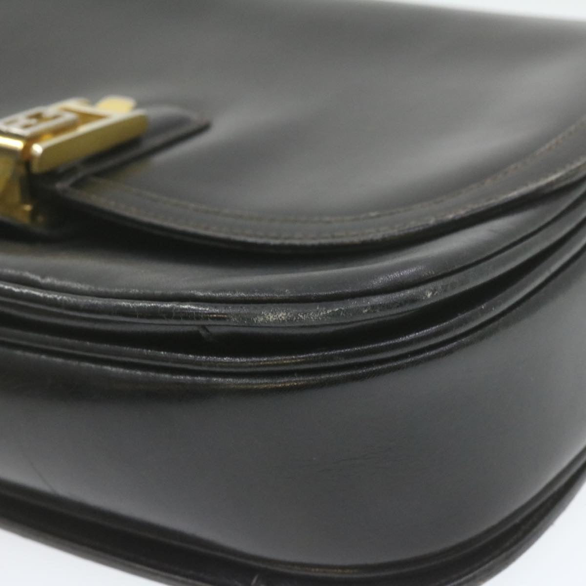 GUCCI Shoulder Bag Leather Black rd1974