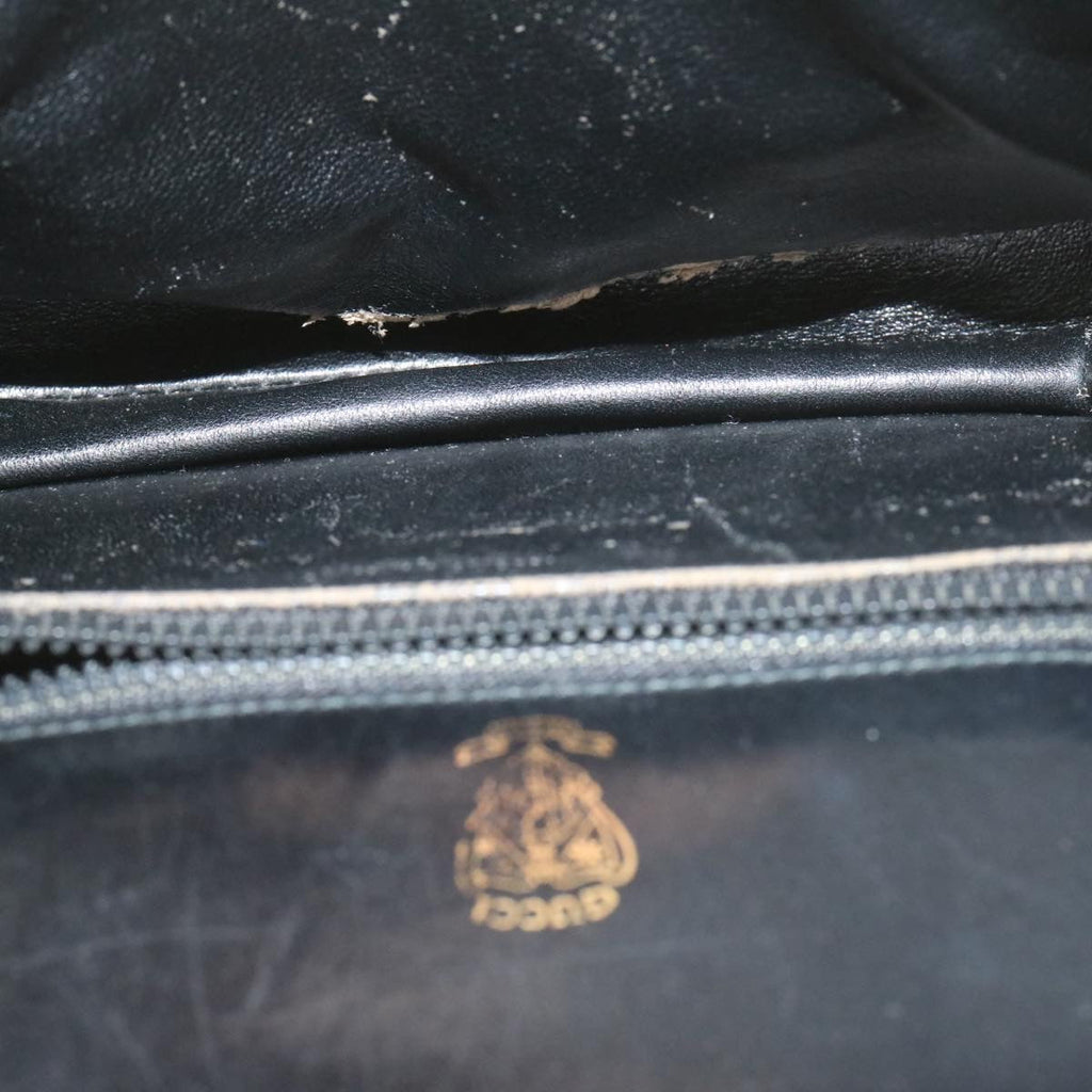 GUCCI Shoulder Bag Leather Black rd1974