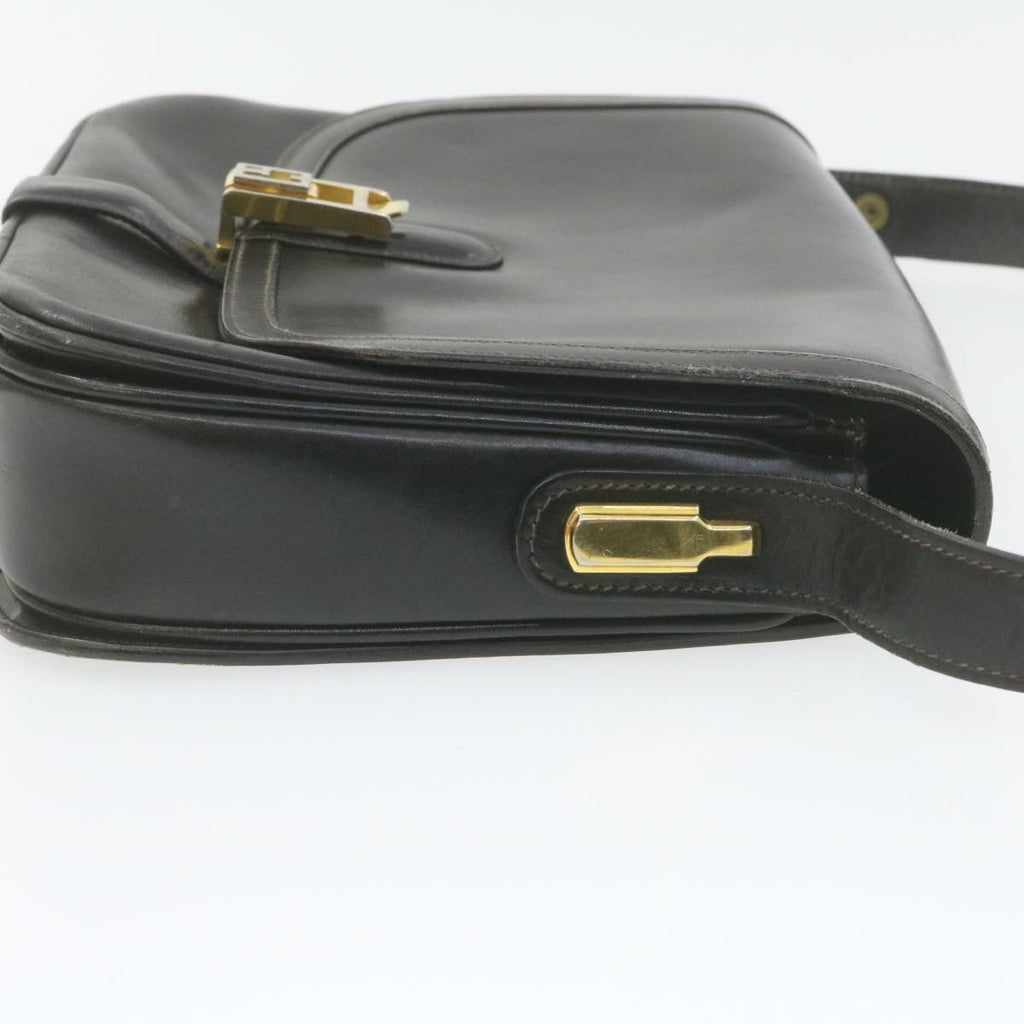 GUCCI Shoulder Bag Leather Black rd1974