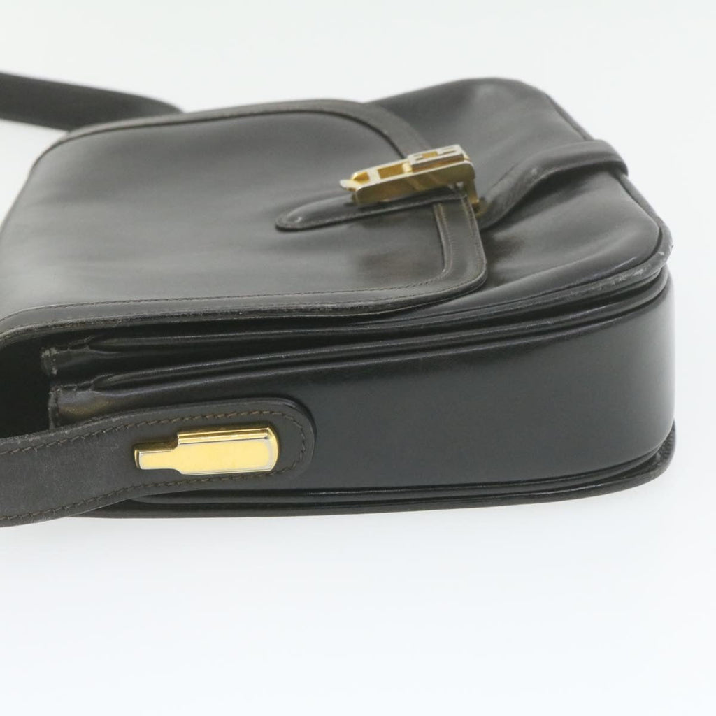 GUCCI Shoulder Bag Leather Black rd1974