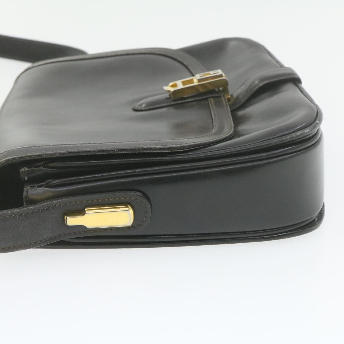 GUCCI Shoulder Bag Leather Black rd1974