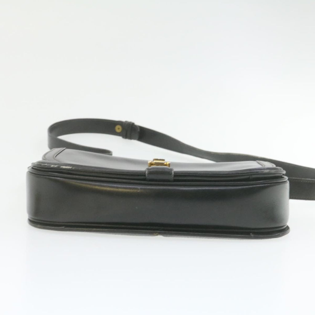 GUCCI Shoulder Bag Leather Black rd1974