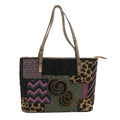 FENDI Beads Hand Bag Black Pink Green rd2074