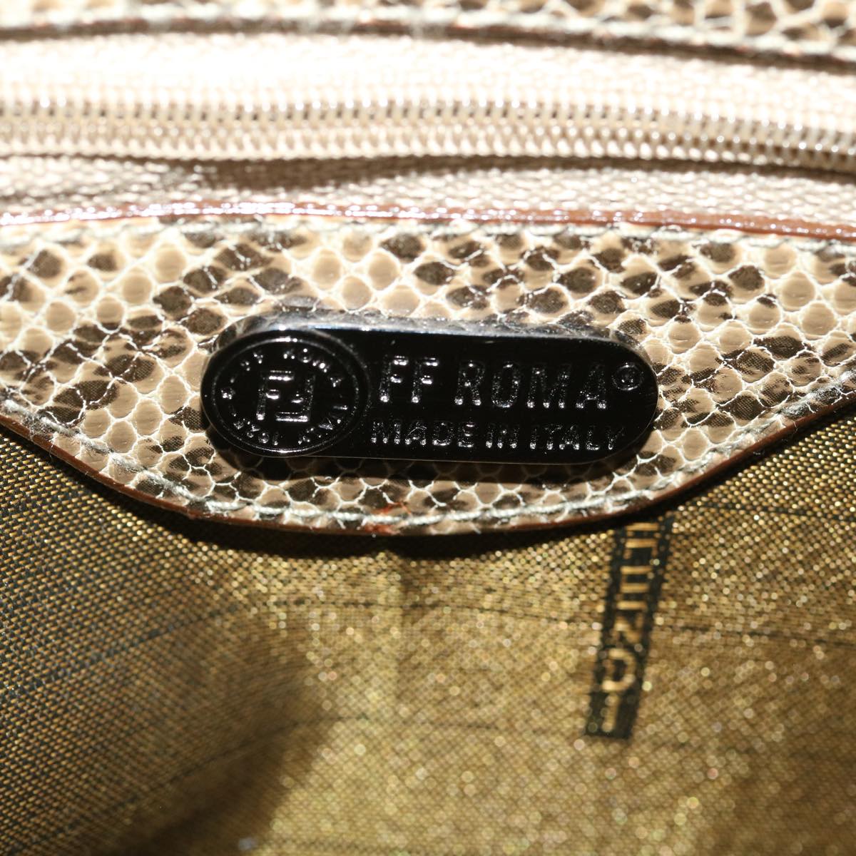 FENDI Beads Hand Bag Black Pink Green rd2074