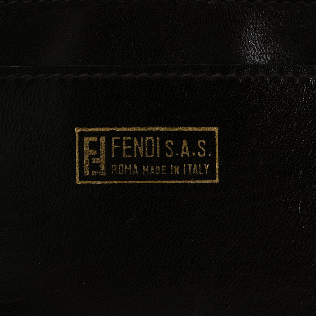 FENDI Zucca Canvas Wallet Brown Black rd2162