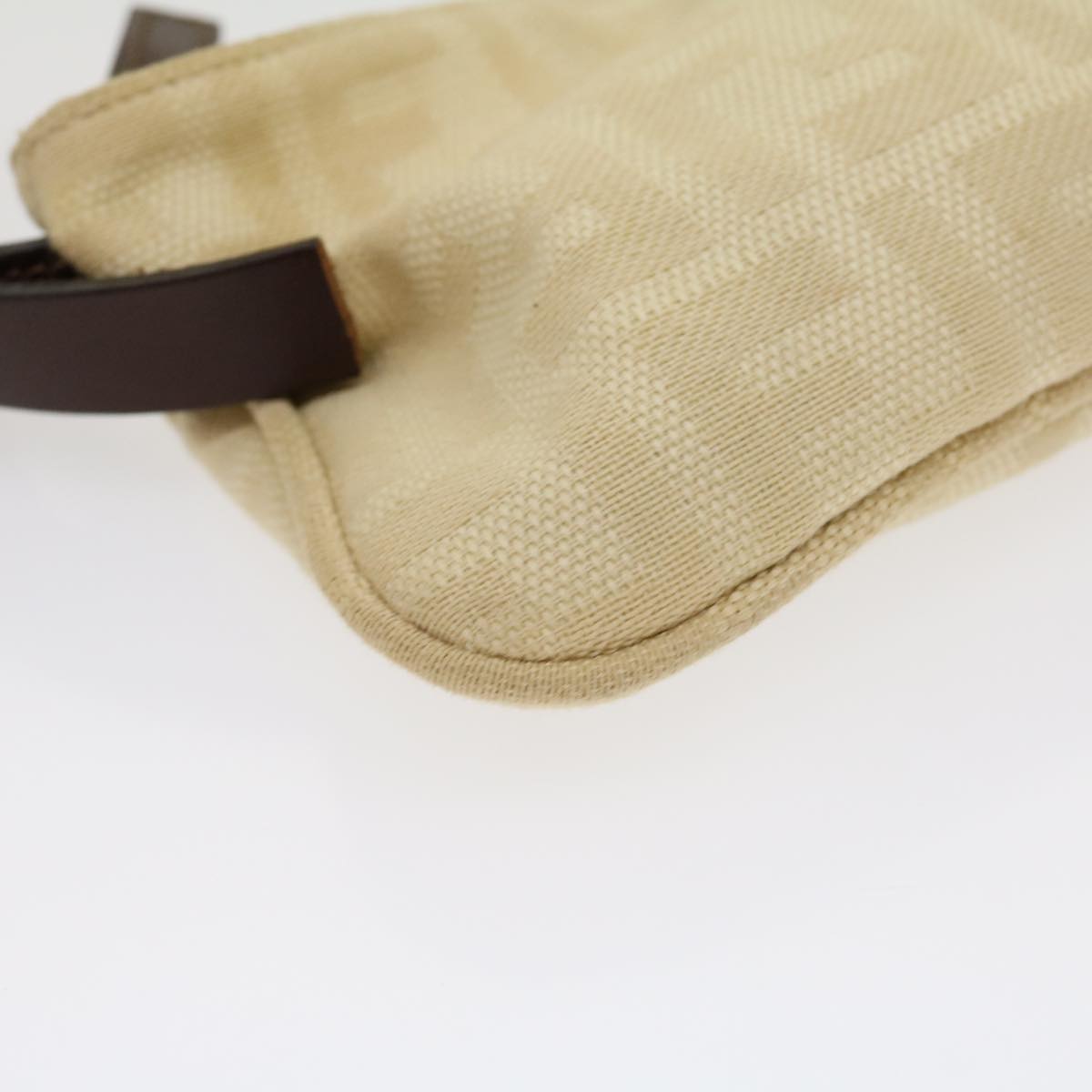 FENDI Zucca Canvas Mamma Baguette Shoulder Bag Beige rd2169