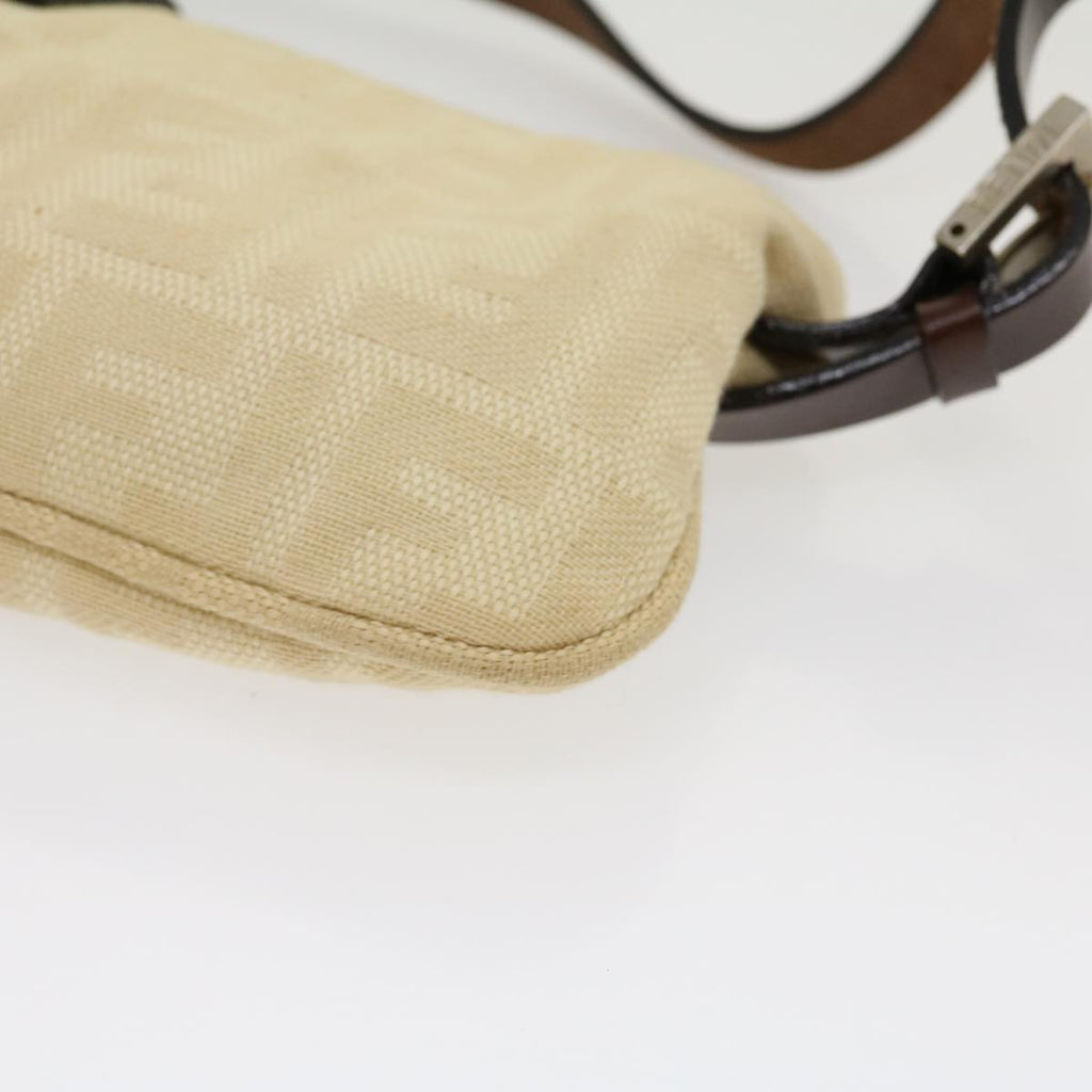 FENDI Zucca Canvas Mamma Baguette Shoulder Bag Beige rd2169