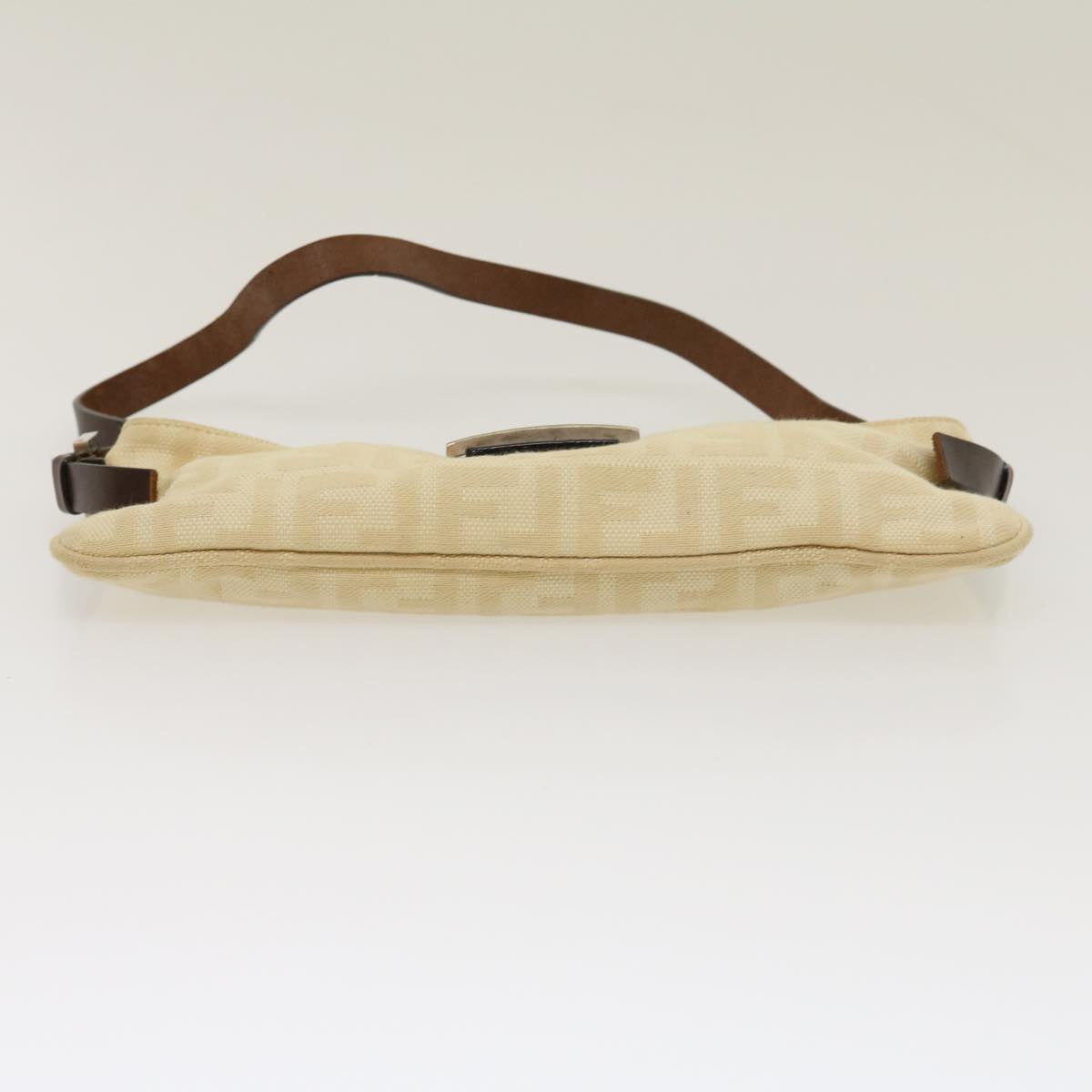 FENDI Zucca Canvas Mamma Baguette Shoulder Bag Beige rd2169