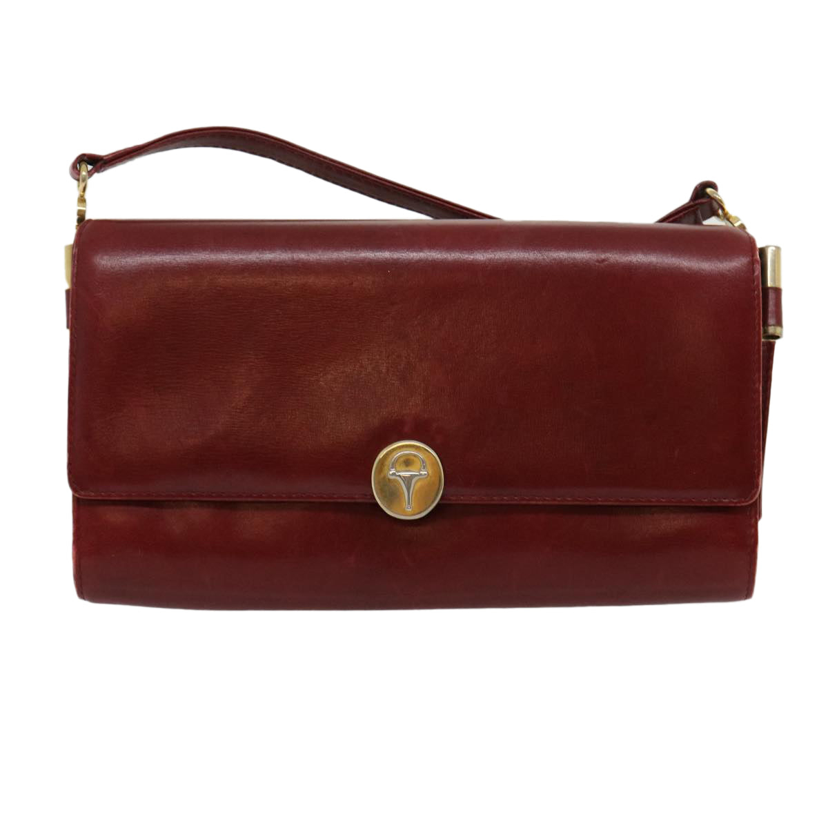 GUCCI Shoulder Bag Leather Red rd2208