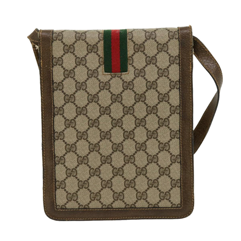 GUCCI GG Canvas Web Sherry Line Shoulder Bag Beige Red Green rd2223