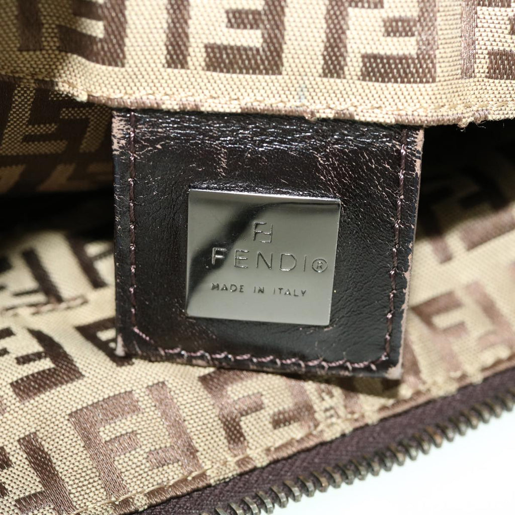 FENDI Zucchino Canvas Tote Bag Brown rd2227