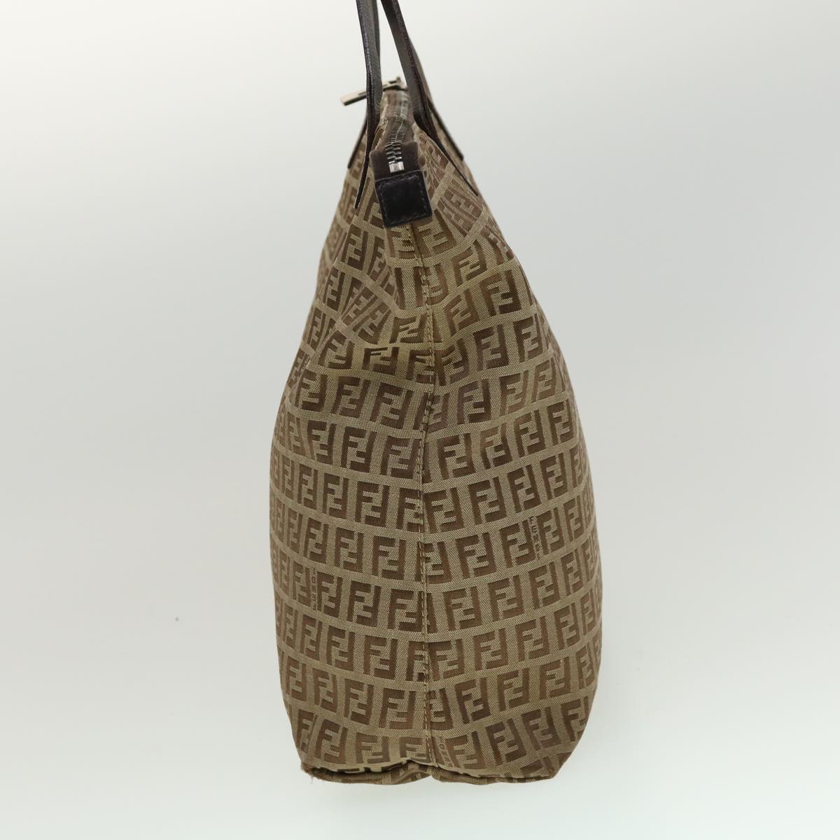 FENDI Zucchino Canvas Tote Bag Brown rd2227