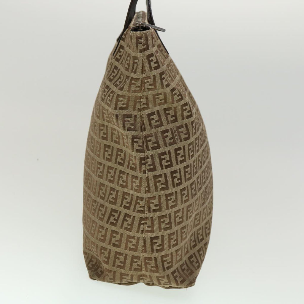 FENDI Zucchino Canvas Tote Bag Brown rd2227
