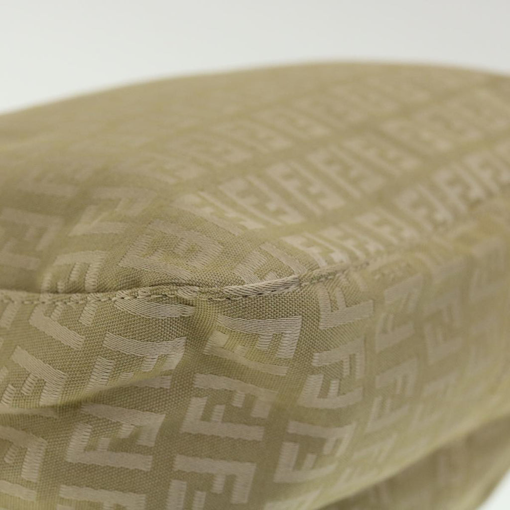 FENDI Zucchino Canvas Shoulder Bag Khaki rd2328