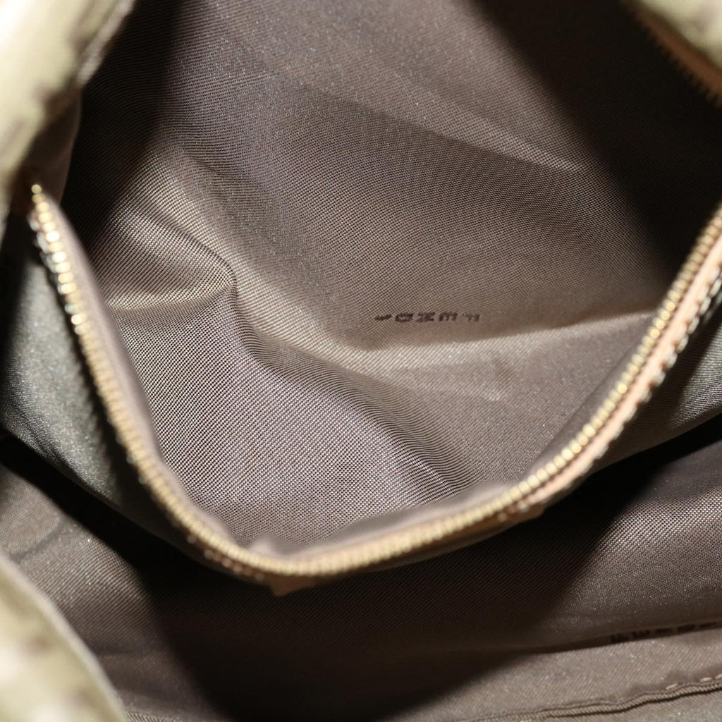 FENDI Zucchino Canvas Shoulder Bag Khaki rd2328