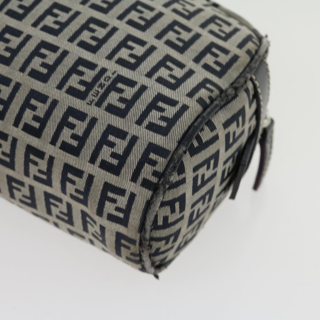 FENDI Zucchino Canvas Hand Bag Navy rd2345