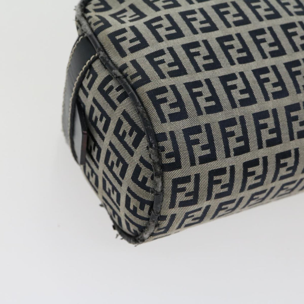 FENDI Zucchino Canvas Hand Bag Navy rd2345