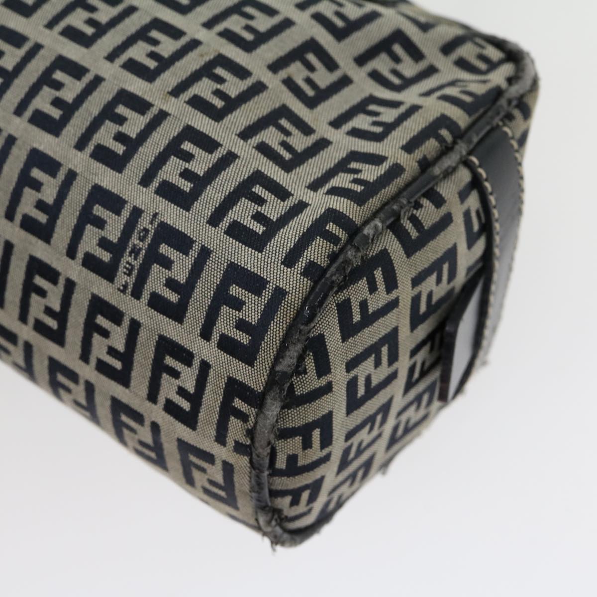 FENDI Zucchino Canvas Hand Bag Navy rd2345