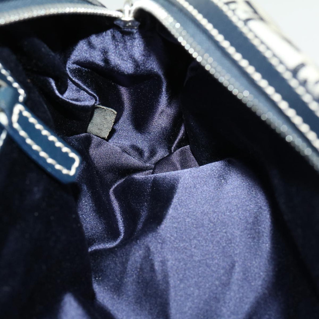 FENDI Zucchino Canvas Hand Bag Navy rd2345