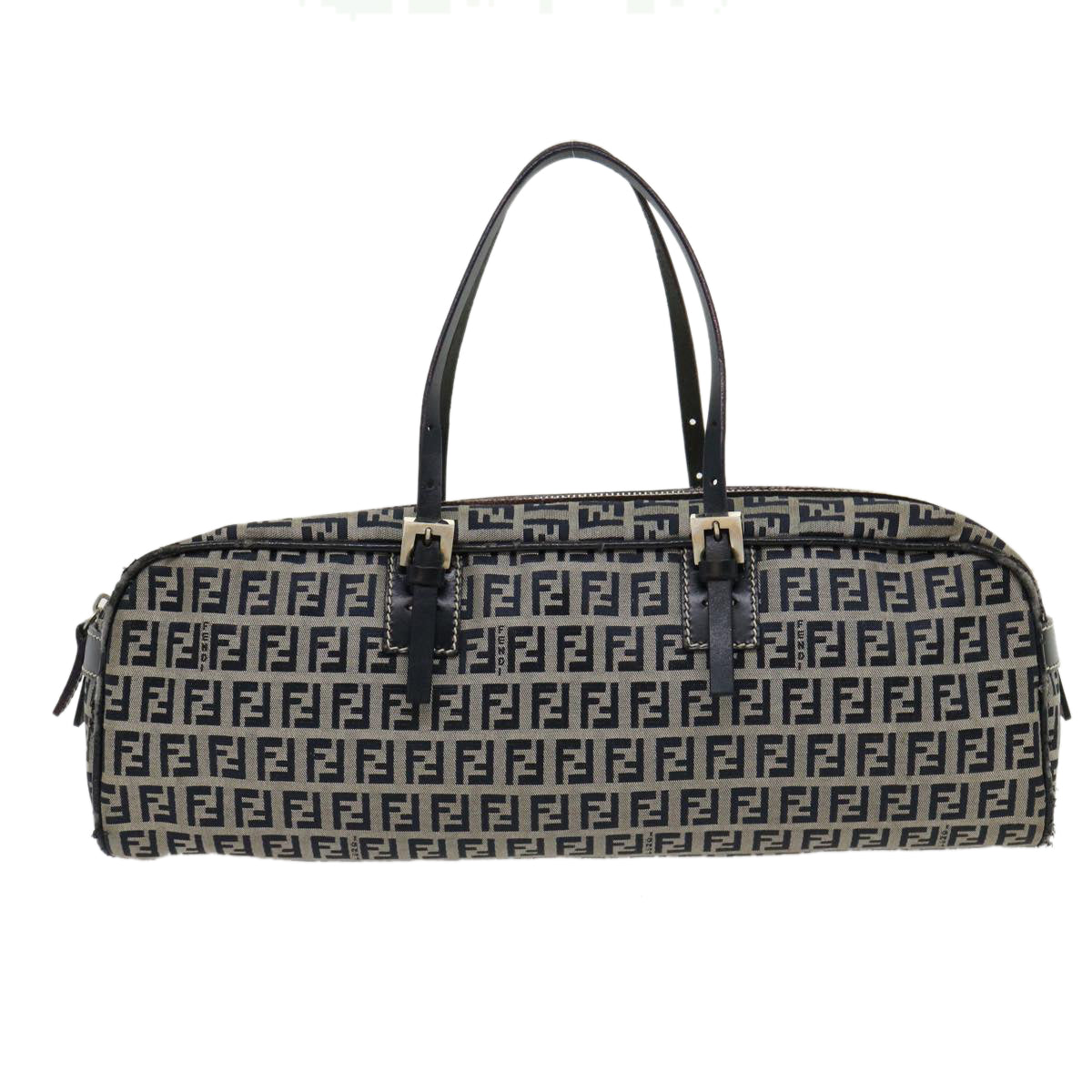 FENDI Zucchino Canvas Hand Bag Navy rd2345