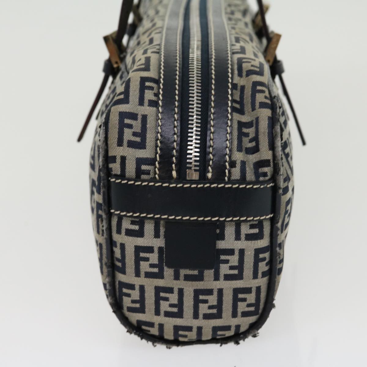 FENDI Zucchino Canvas Hand Bag Navy rd2345