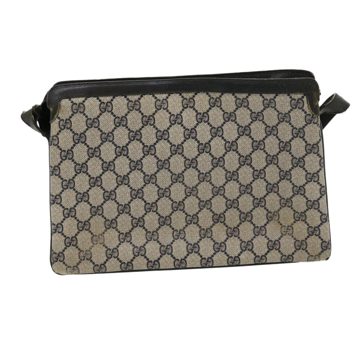GUCCI GG Canvas Sherry Line Shoulder Bag Beige Red Navy 1402013 rd2346