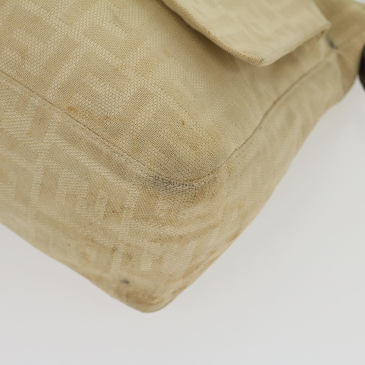 FENDI Zucca Canvas Mamma bucket Shoulder Bag Beige rd2367
