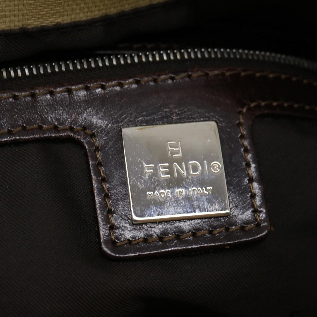 FENDI Zucca Canvas Mamma bucket Shoulder Bag Beige rd2367