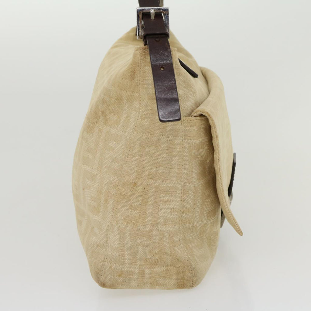 FENDI Zucca Canvas Mamma bucket Shoulder Bag Beige rd2367