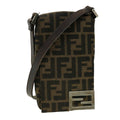 FENDI Zucca Canvas Shoulder Bag Brown rd2454