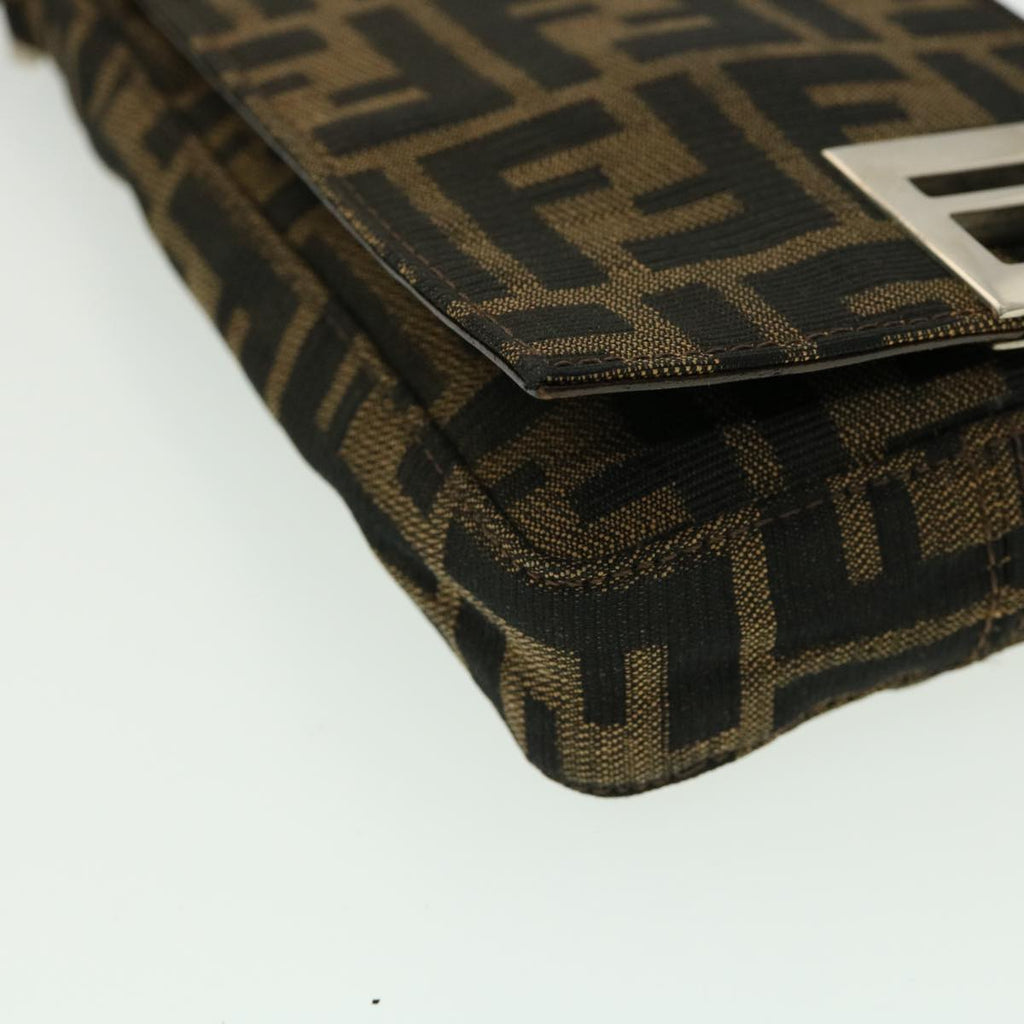 FENDI Zucca Canvas Shoulder Bag Brown rd2454