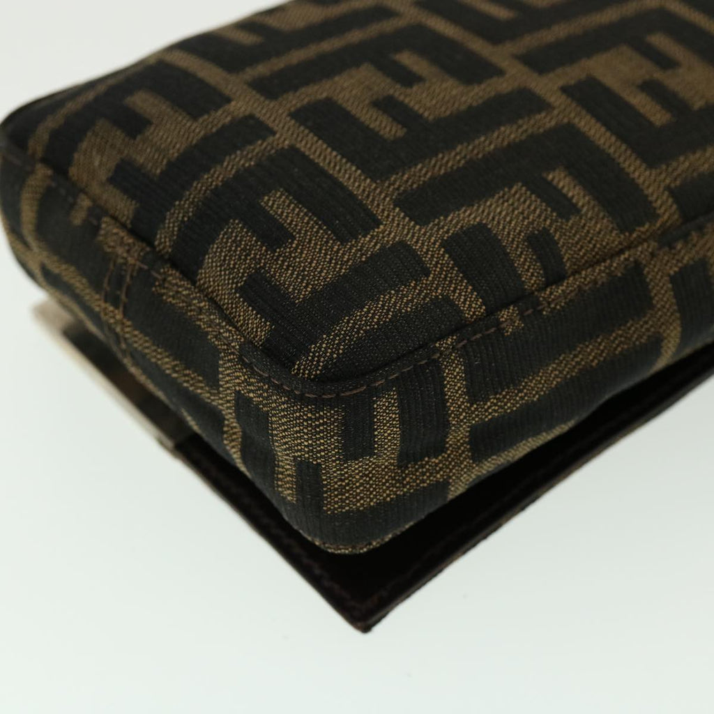 FENDI Zucca Canvas Shoulder Bag Brown rd2454
