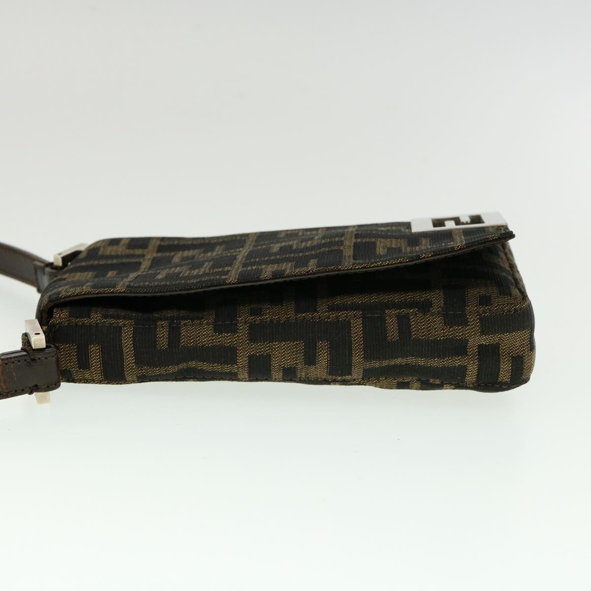 FENDI Zucca Canvas Shoulder Bag Brown rd2454