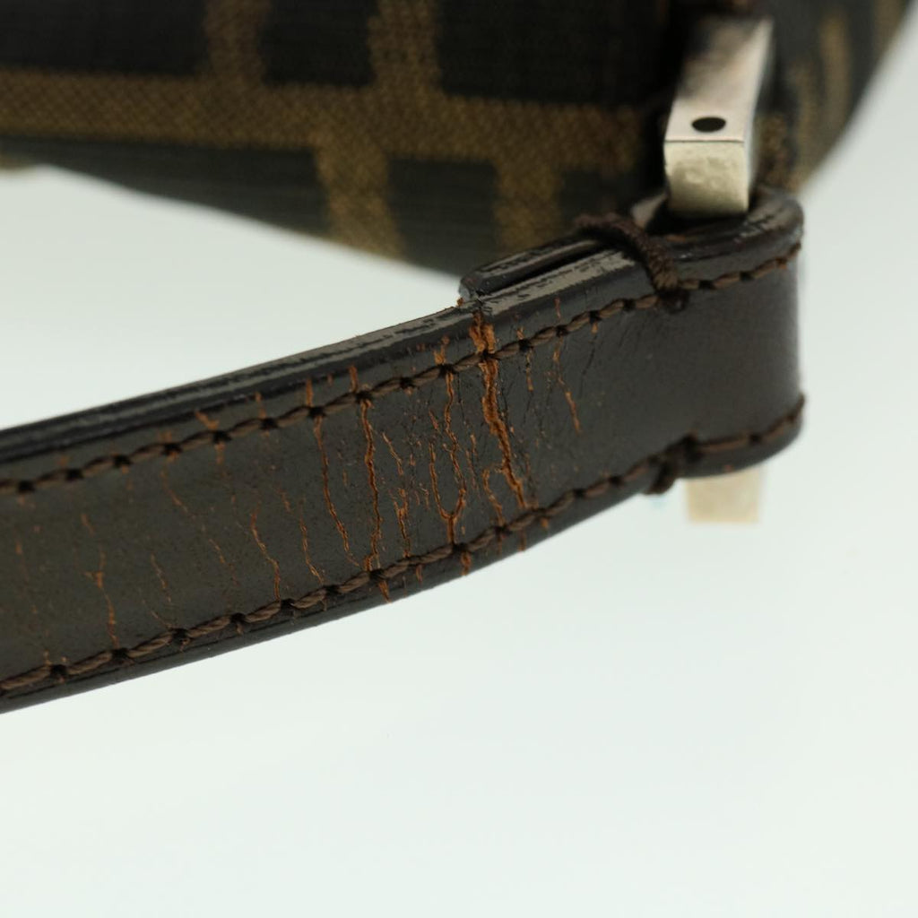 FENDI Zucca Canvas Shoulder Bag Brown rd2454