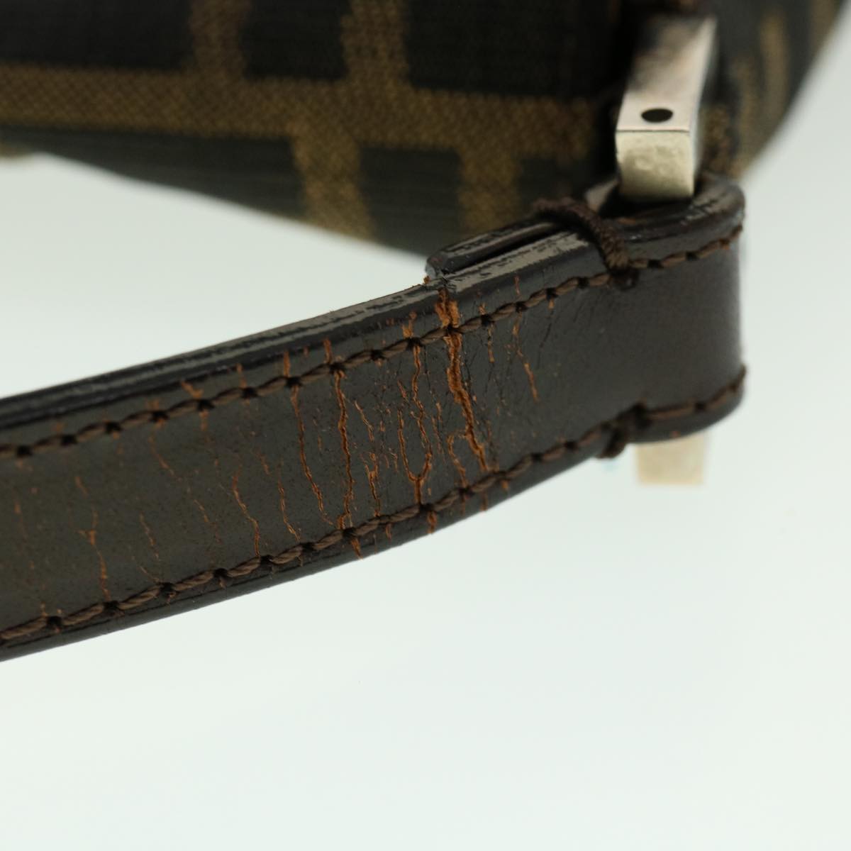 FENDI Zucca Canvas Shoulder Bag Brown rd2454