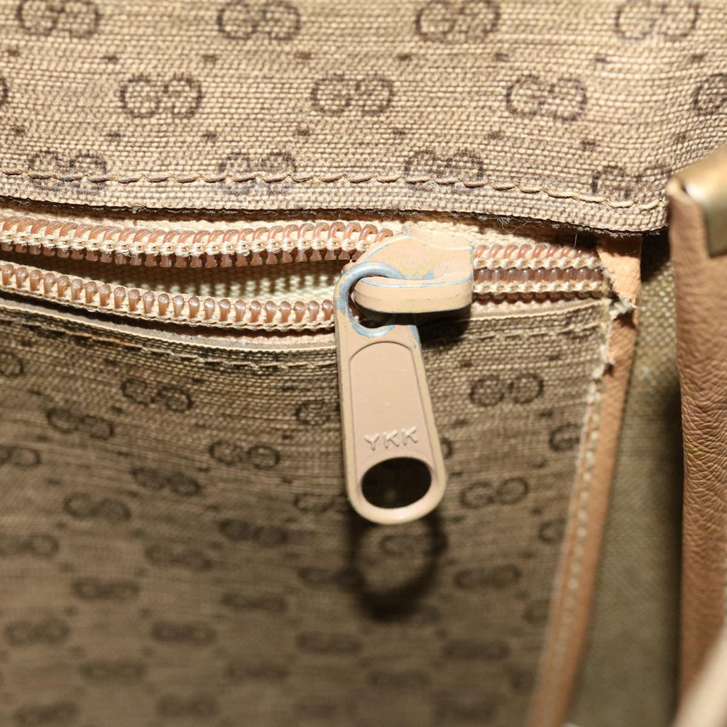 GUCCI Micro GG Canvas Web Sherry Line Tote Bag Beige Red 02371300 rd2676