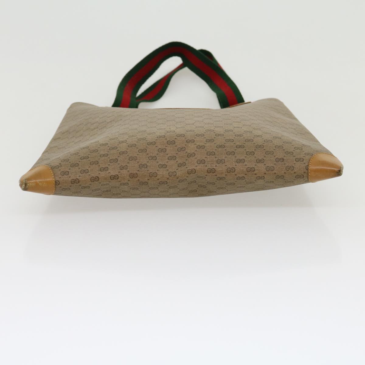 GUCCI Micro GG Canvas Web Sherry Line Tote Bag Beige Red 02371300 rd2676
